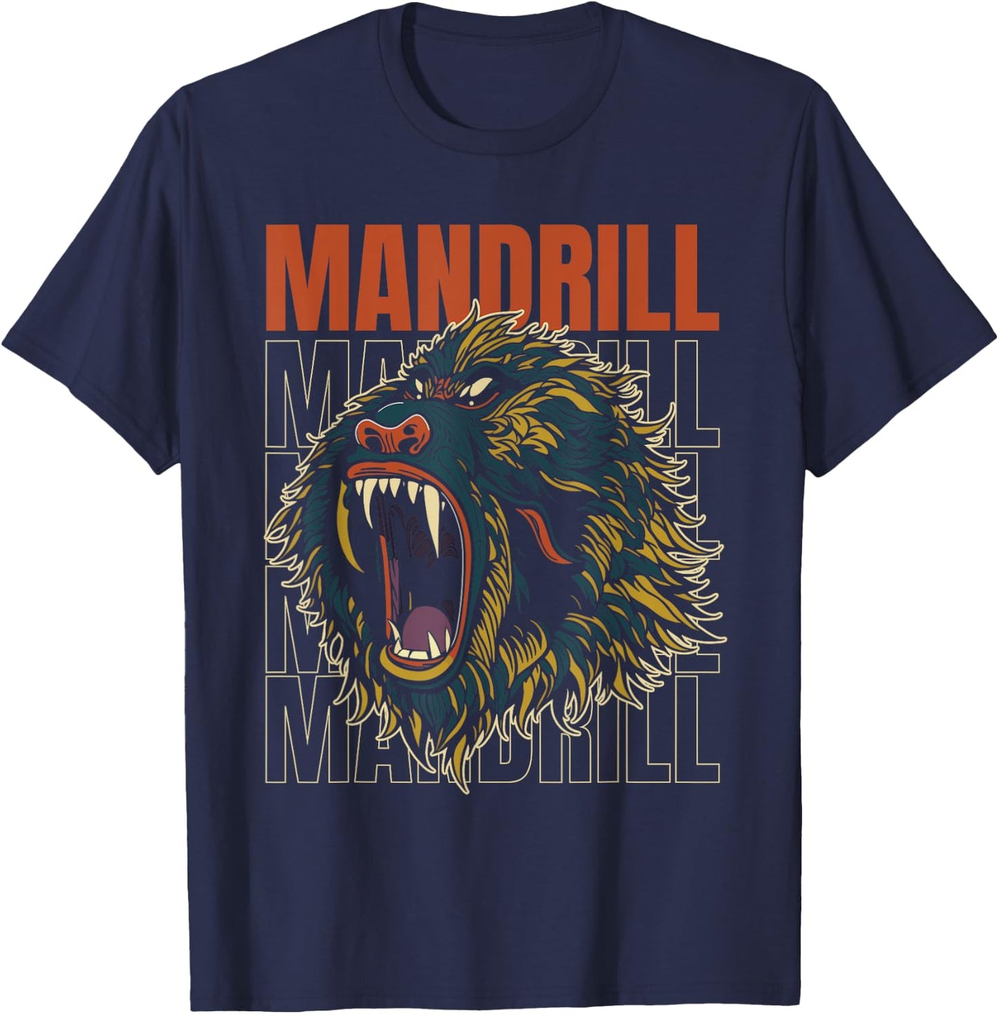 Retro Mandrill T-Shirt - T-Shirt | Navy
