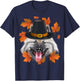 Fall Keeshond Pilgrim Thanksgiving T-Shirt - T-Shirt | Navy