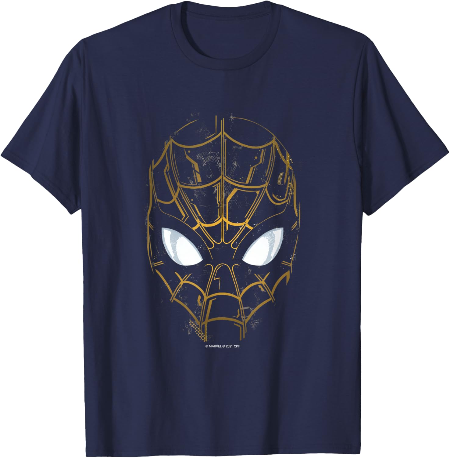 Marvel Spider-Man: No Way Home Black and Gold Mask Small T-Shirt - T-Shirt | Navy