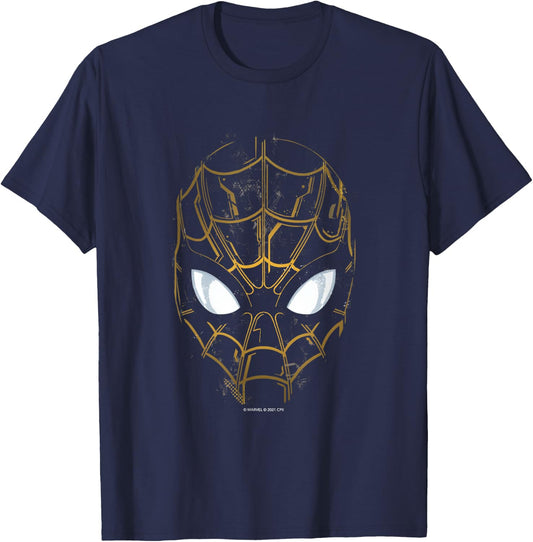 Marvel Spider-Man: No Way Home Black and Gold Mask Small T-Shirt - T-Shirt | Navy