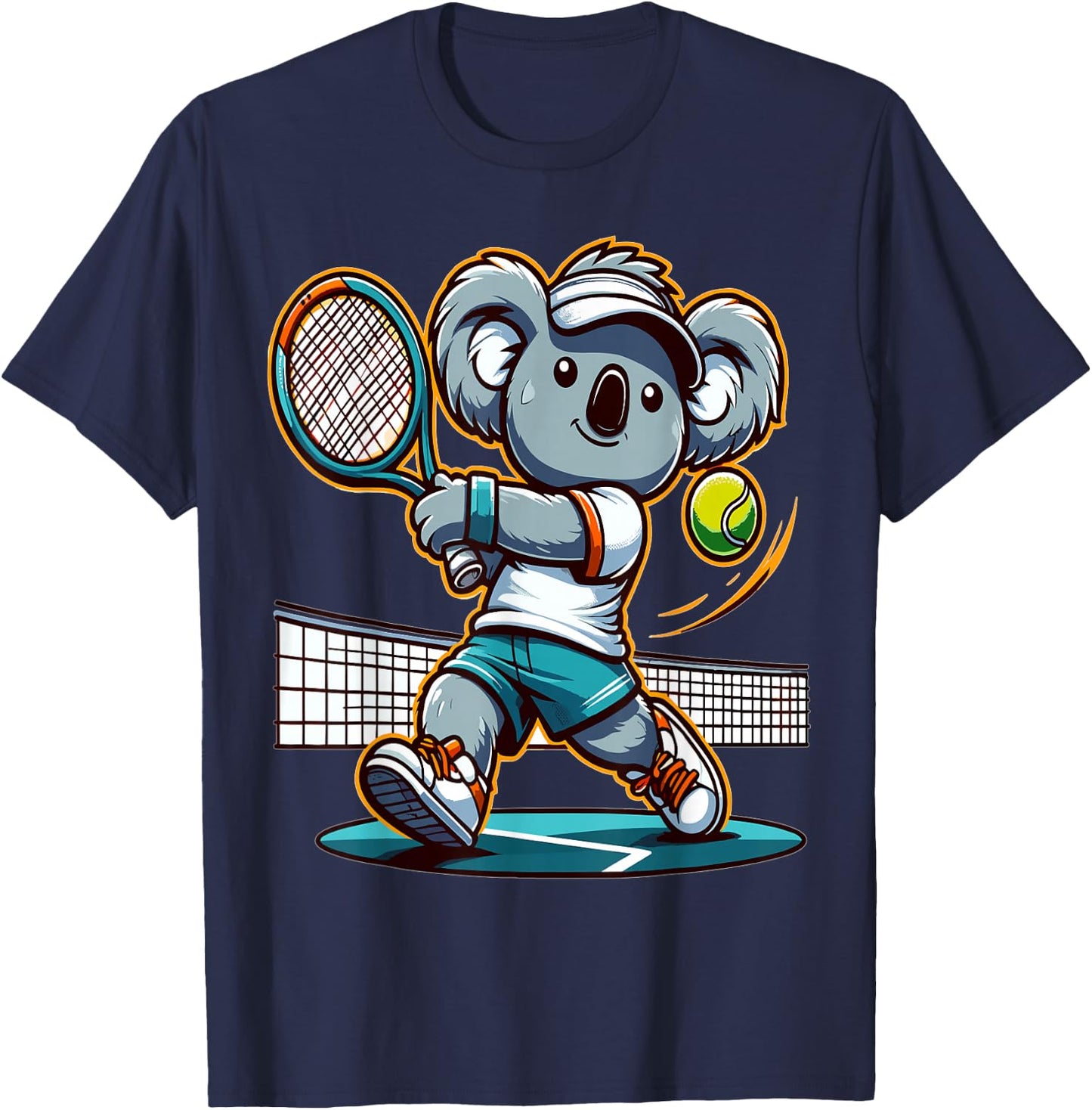 Koala Bear plays tennis for Koala Bear lovers and Koala Bear T-Shirt - T-Shirt | Navy