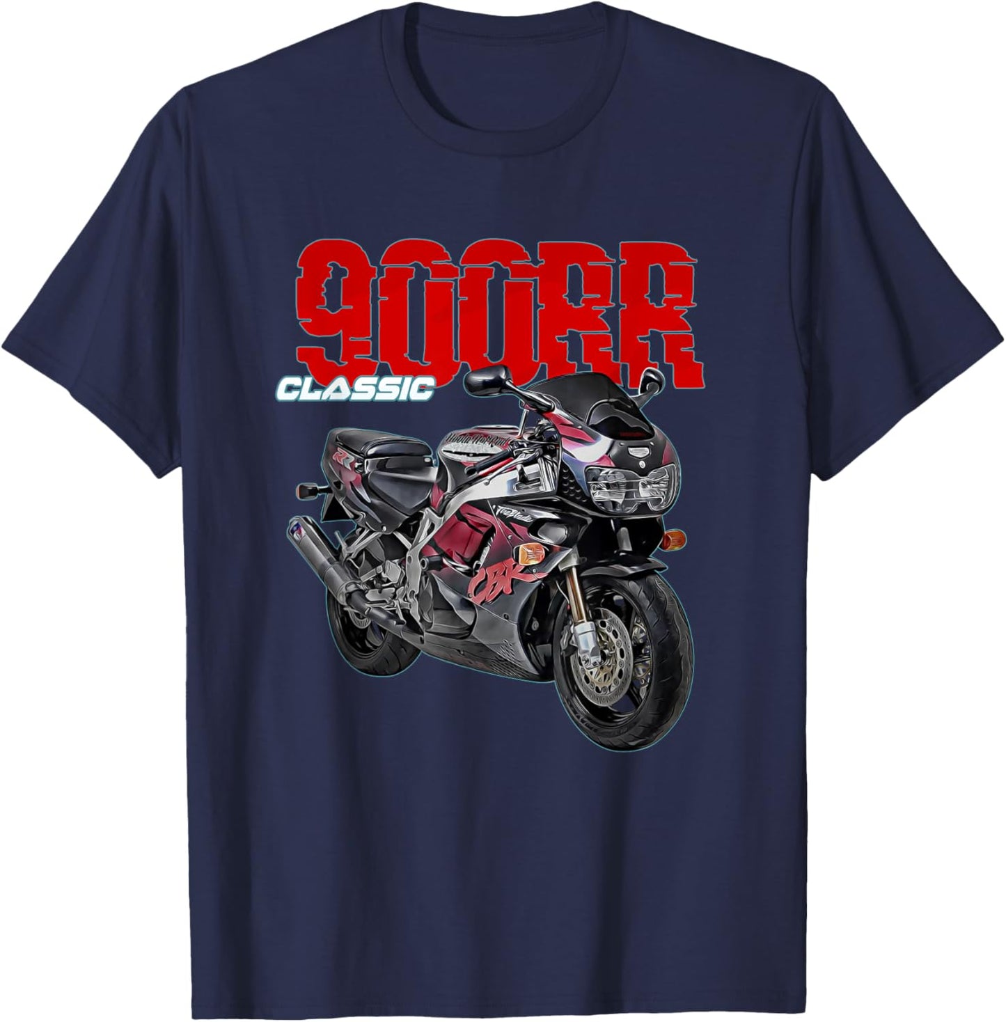 CBR,900RR,900cc,CBR900,Motorcycle,Motorbike,Biker,Sportsbike T-Shirt - T-Shirt | Navy