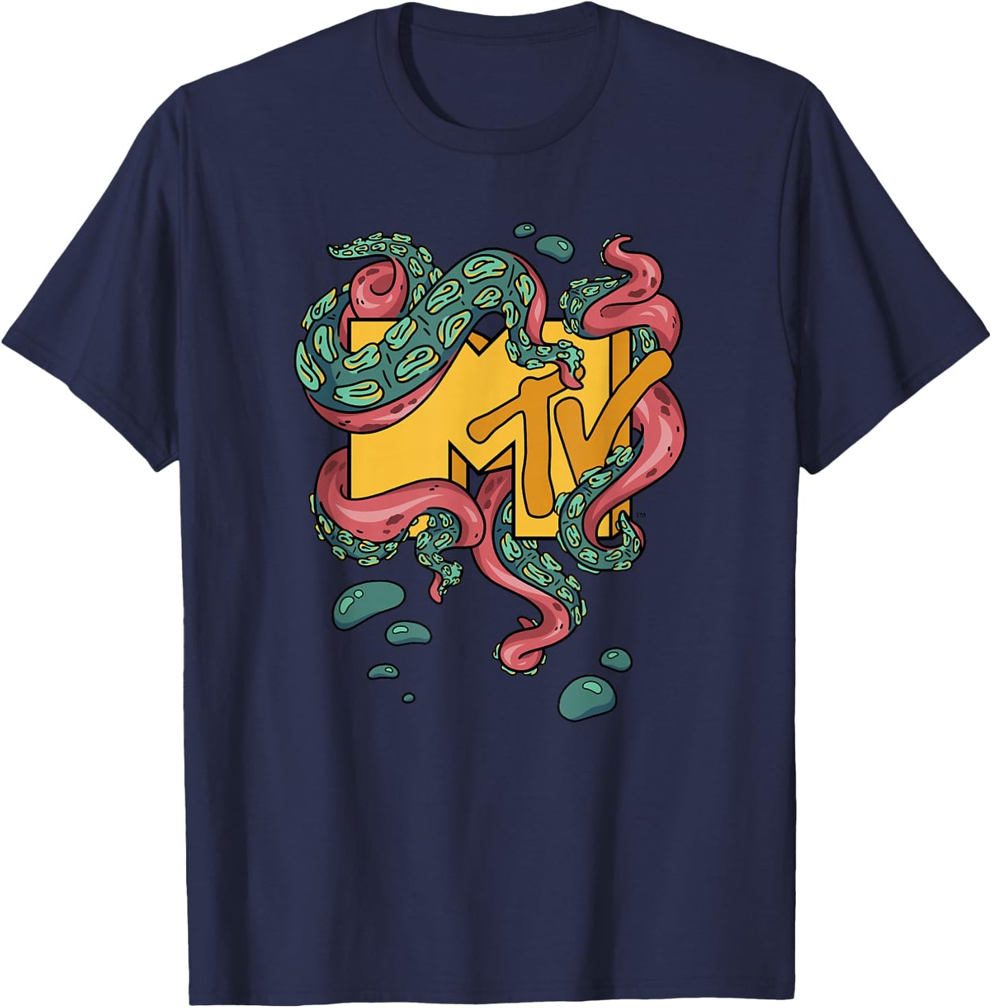 MTV Music Television Tentacle Logo T-Shirt - T-Shirt | Navy
