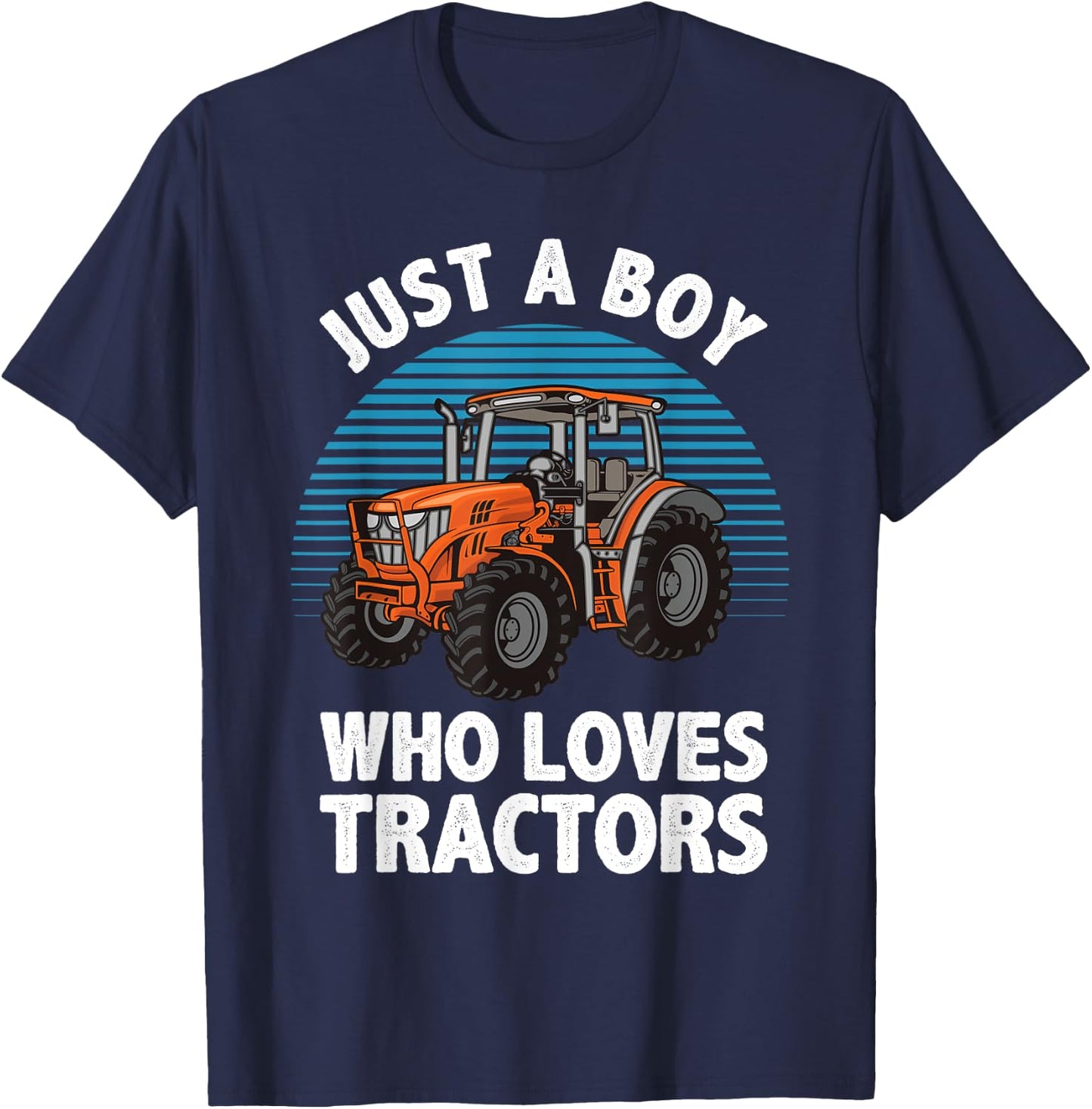 Cool Tractor For Boys Kids Toddler Farmtruck Farmer Driver T-Shirt - T-Shirt | Navy