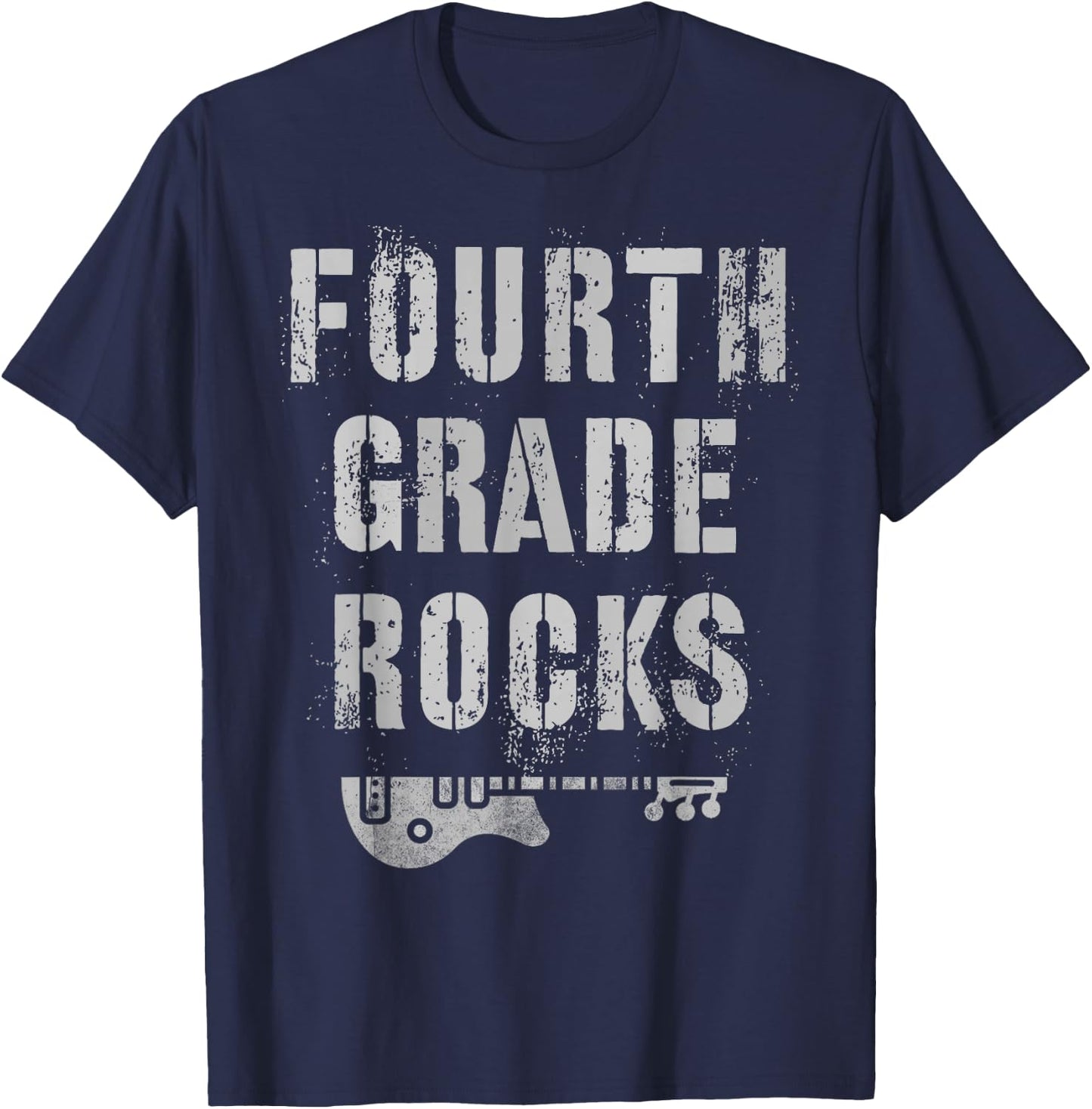 4th GRADE Rocks Teacher Rockstars I Teach Ready To Rock T-Shirt - T-Shirt | Navy