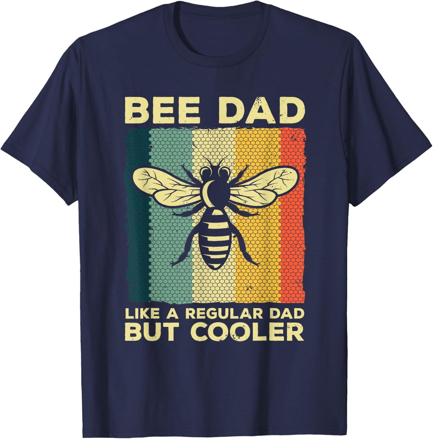 Cool Beekeeping Art Men Dad Bee Hive Keeping Honey Beekeeper T-Shirt - T-Shirt | Navy