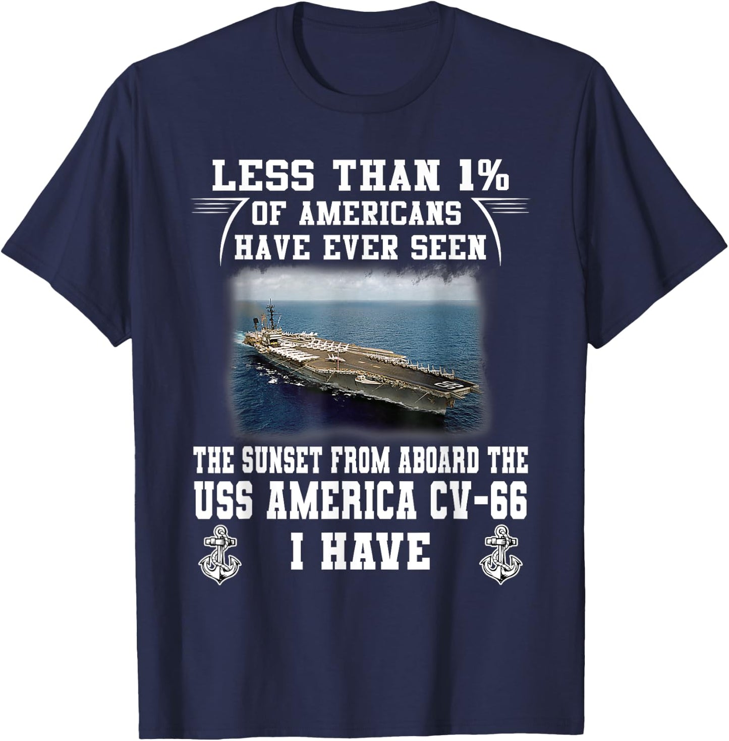 USS America CV-66 Aircraft Carrier T-Shirt - T-Shirt | Navy