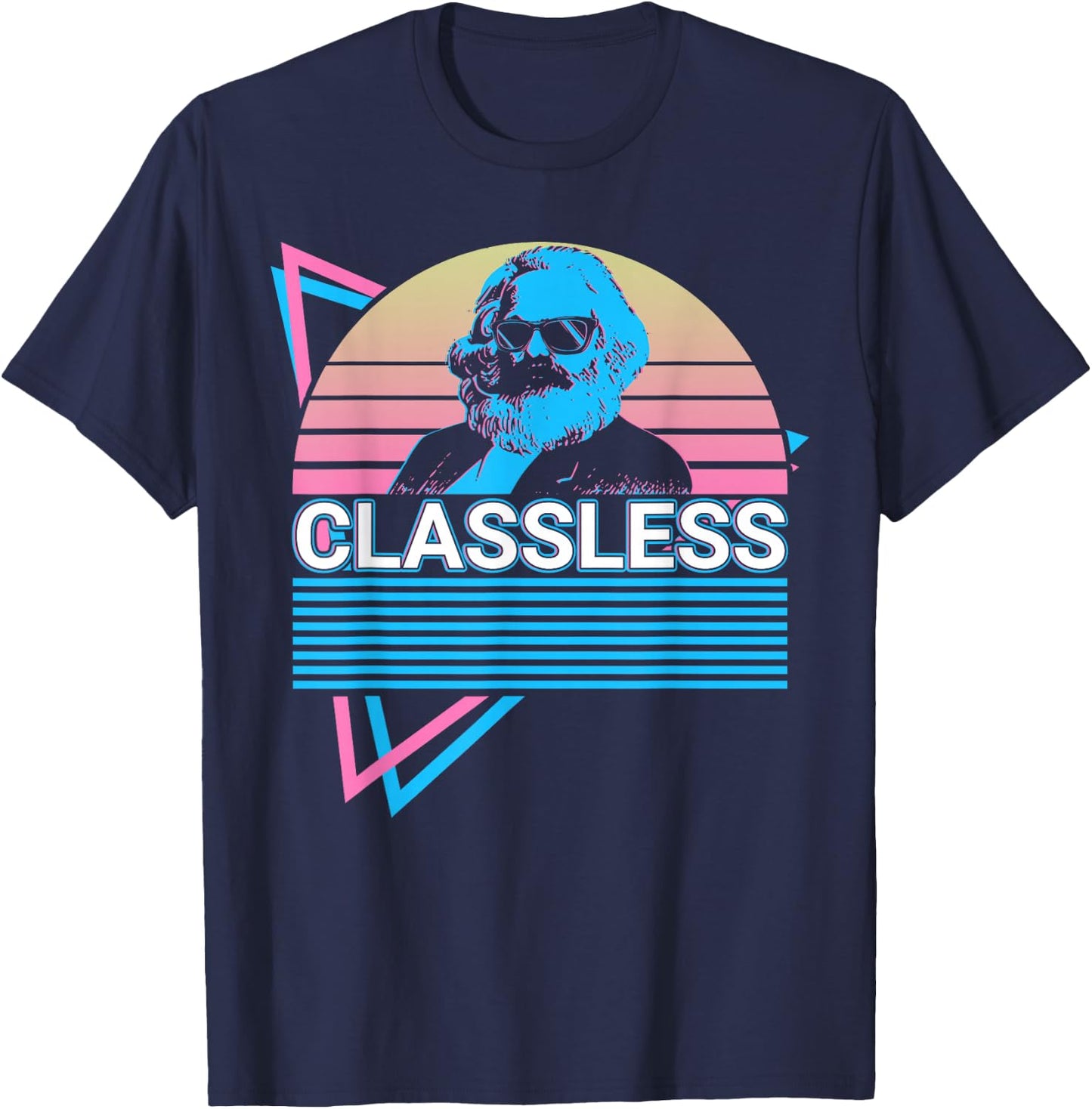 Karl Marx Communism Communist Socialism Classless T-Shirt - T-Shirt | Navy