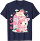 Strawberry Milk Milkshake Cow Carton Cute Kawaii Japanese T-Shirt - T-Shirt | Navy