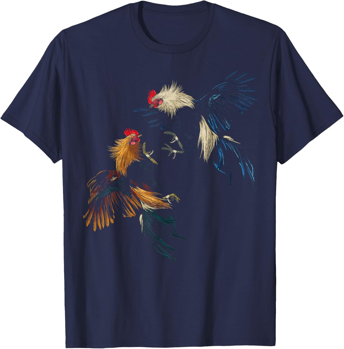 Peleas De Gallos Cockfighter Game Fowl Cockfighting Rooster Small T-Shirt - T-Shirt | Navy