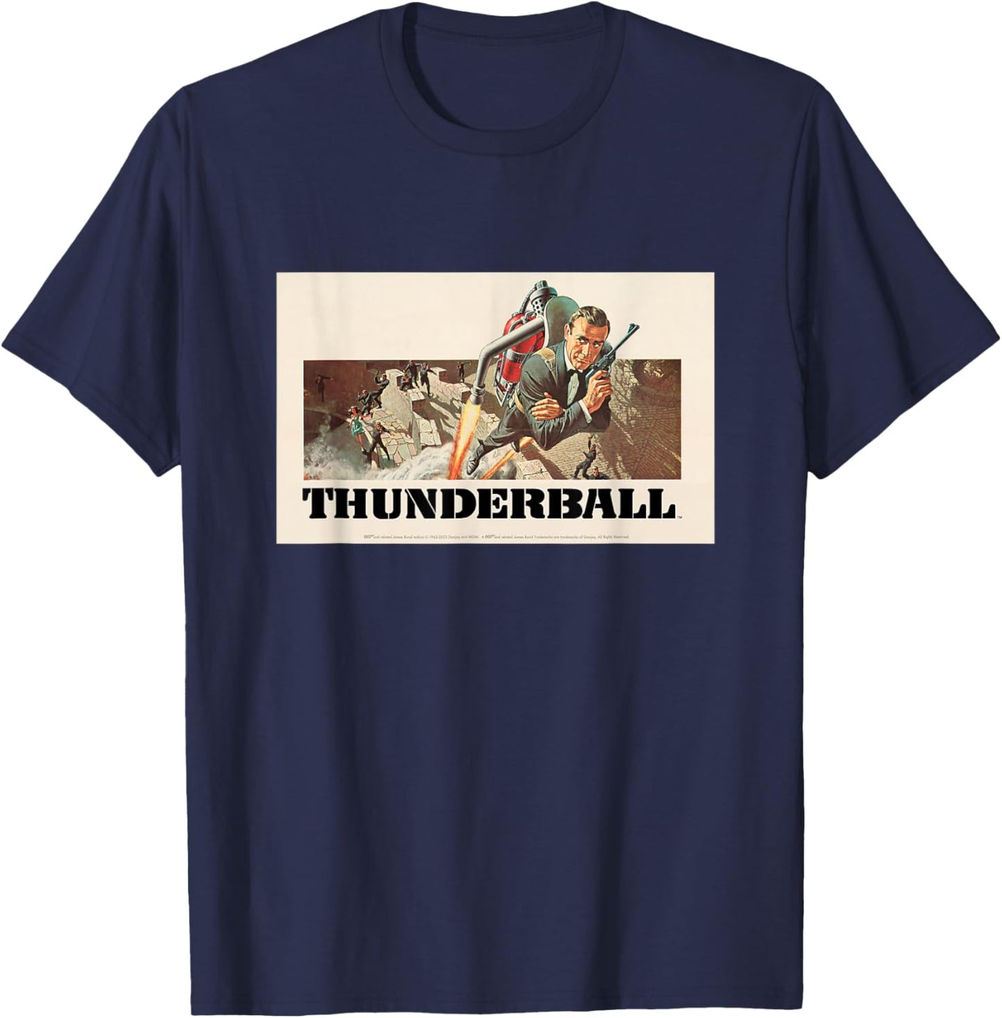 Official James Bond 007 Thunderball T-Shirt - T-Shirt | Navy
