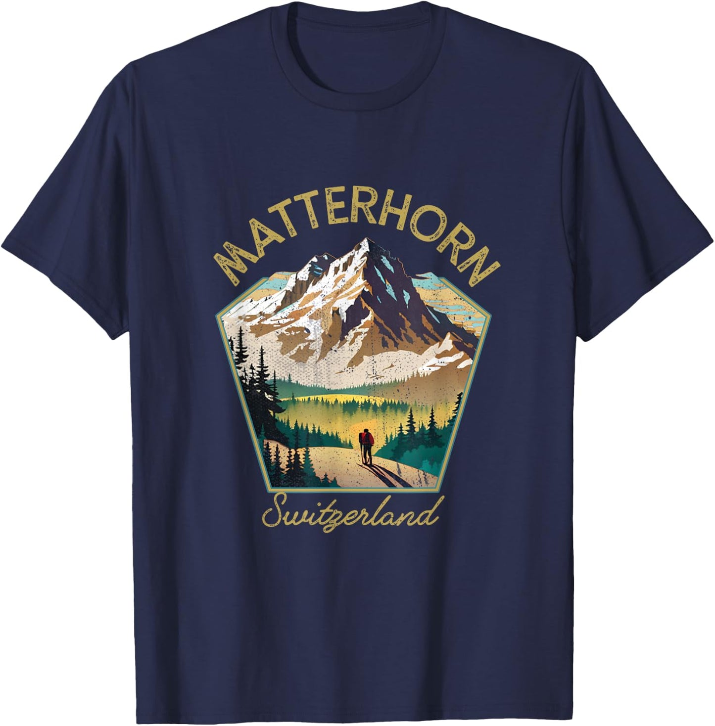 Matterhorn Retro Clothing - Matterhorn Souvenir T-Shirt - T-Shirt | Navy