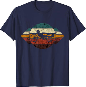 Recumbent Trike Retro Cycling Recumbent Bike Cyclist Triker T-Shirt - T-Shirt | Navy