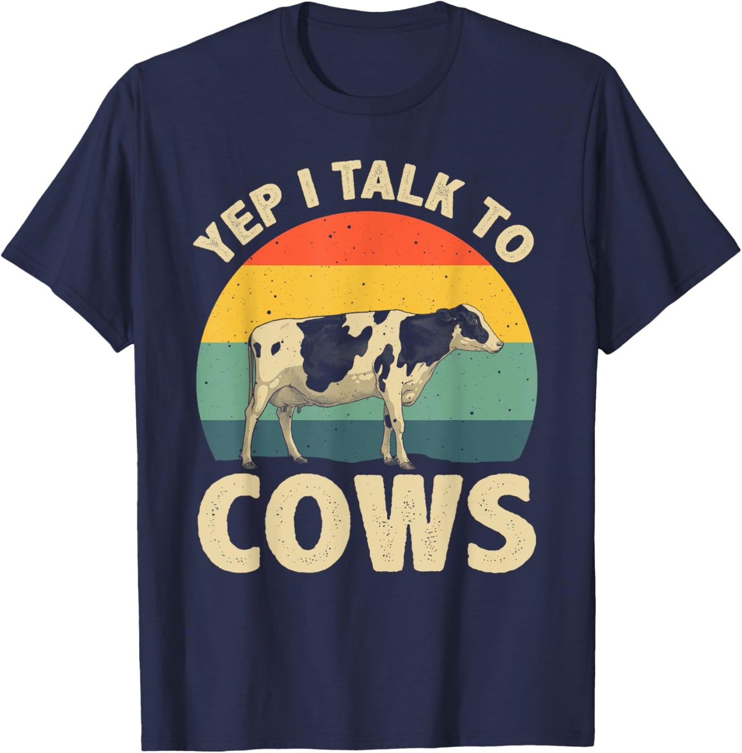 Cool Cow Design Women Dairy Farmer Farming Cow Lover T-Shirt - T-Shirt | Navy