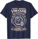 Est 1948 Vintage All Original Parts Motorcycle 76th Birthday T-Shirt - T-Shirt | Navy