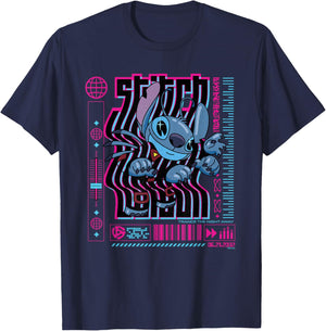 Disney Lilo & Stitch Techno Trance The Night Away 2002 T-Shirt - T-Shirt | Navy