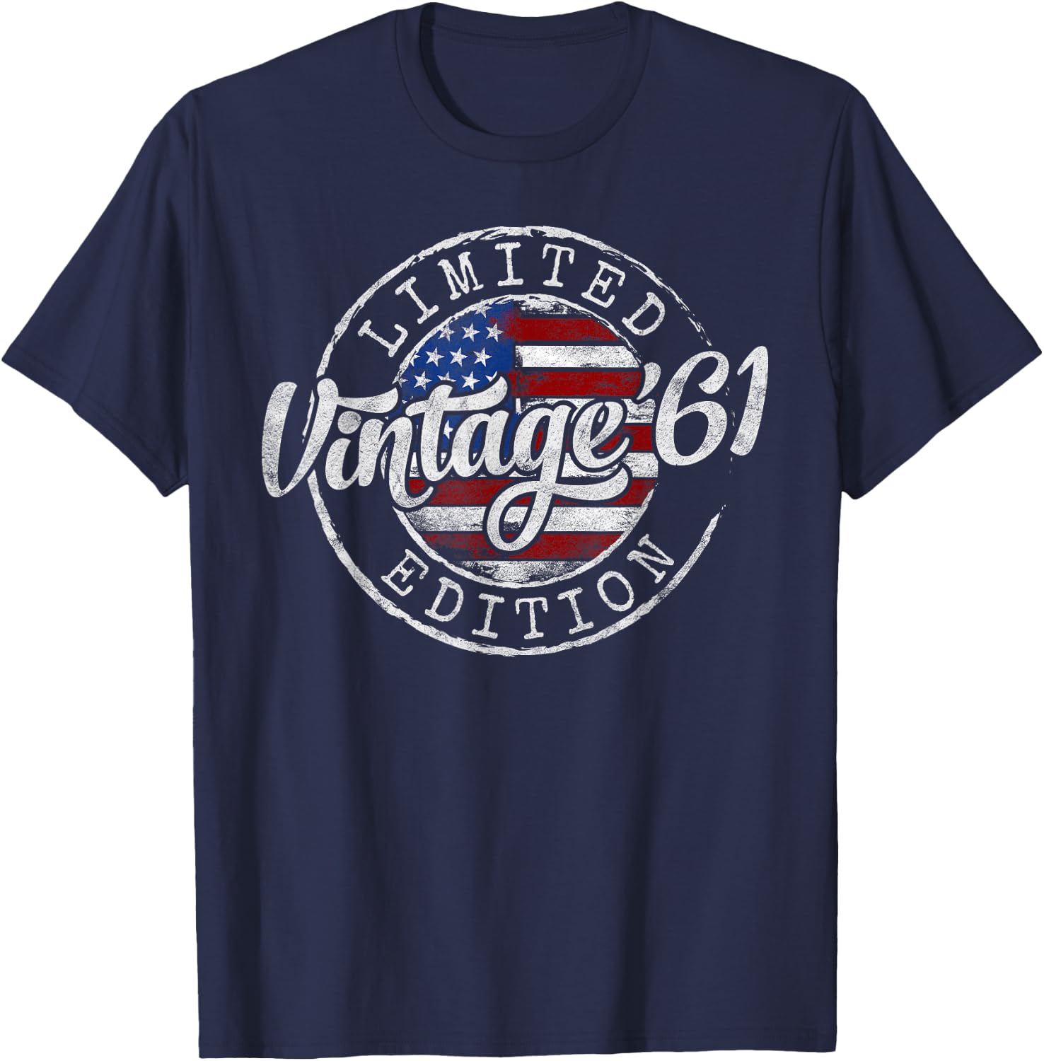 Vintage 1961 64th Birthday Gifts Women 64 Year Old T-Shirt - T-Shirt | Navy