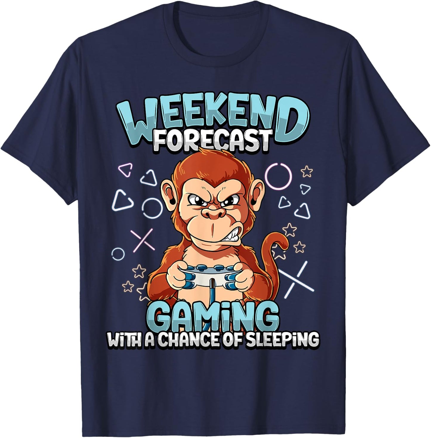 Weekend Forecast Gaming T-Shirt - T-Shirt | Navy