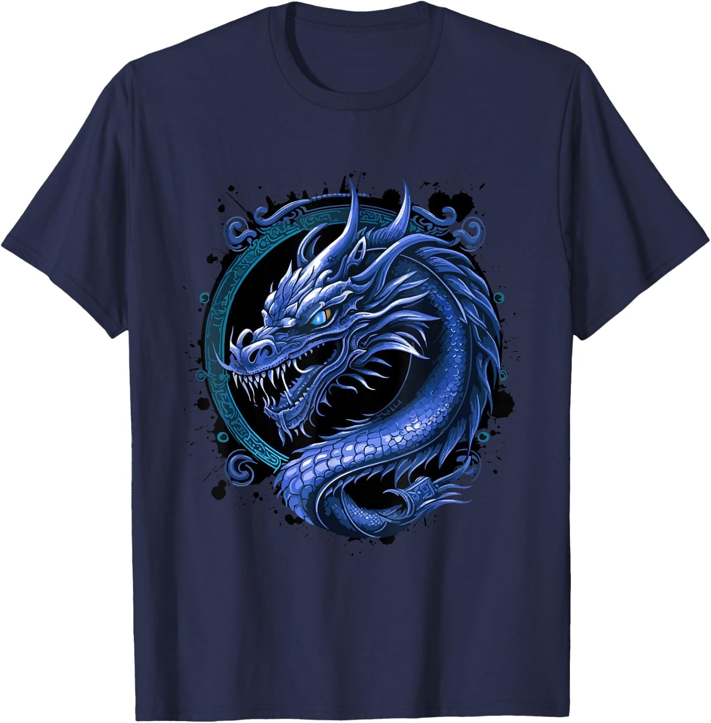 Blue Dragon Mythology | Chinese Symbol T-Shirt - T-Shirt | Navy