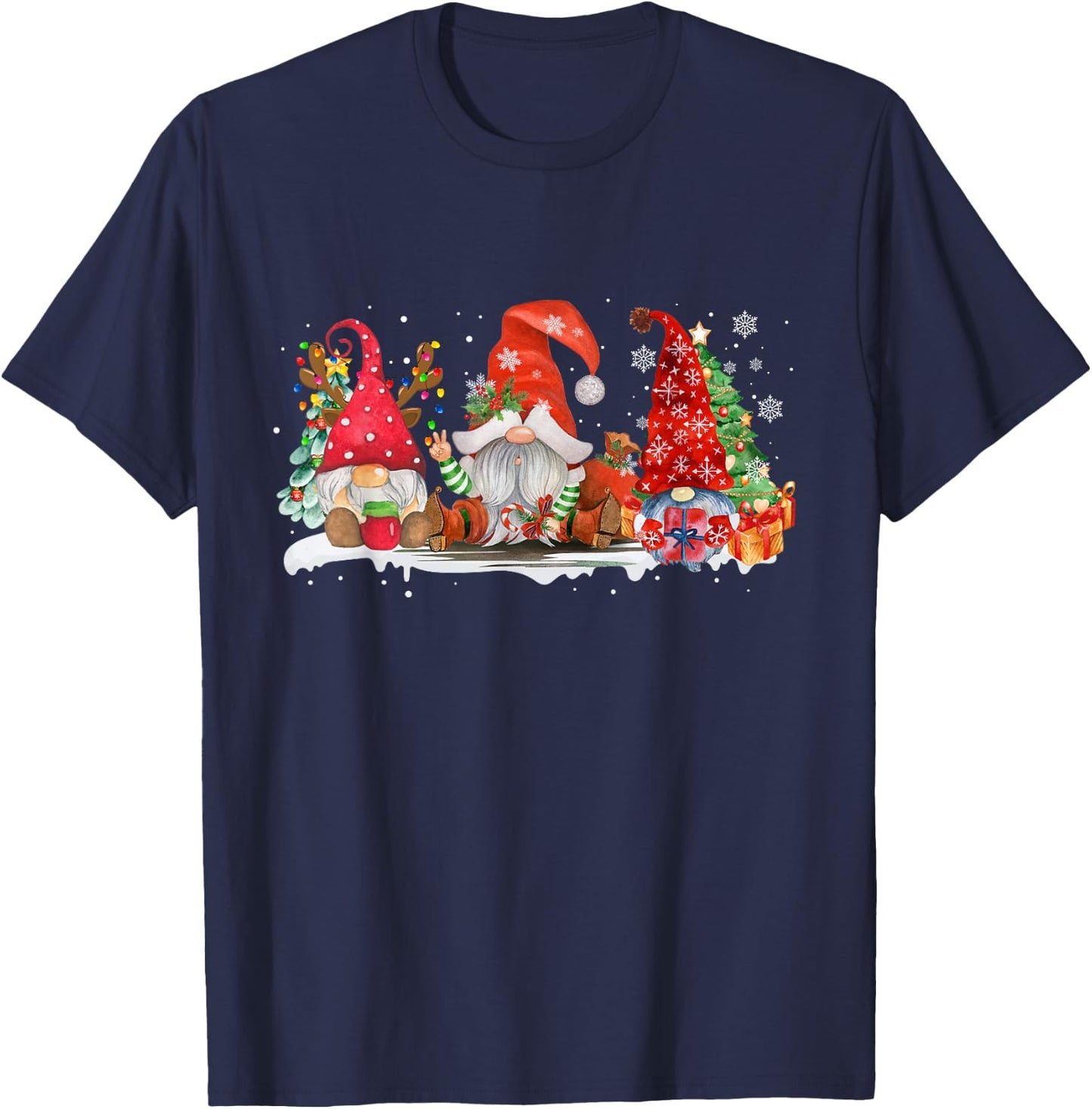 Merry Christmas Gnomes Xmas Family Men Women Family Together T-Shirt - T-Shirt | Navy