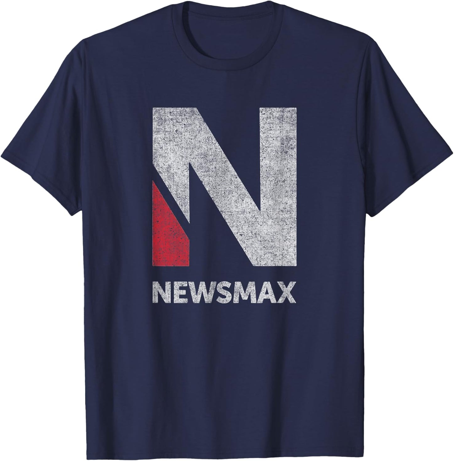Newsmax - Real News, Conservative Politics for Real People T-Shirt - T-Shirt | Navy