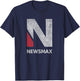 Newsmax - Real News, Conservative Politics for Real People T-Shirt - T-Shirt | Navy