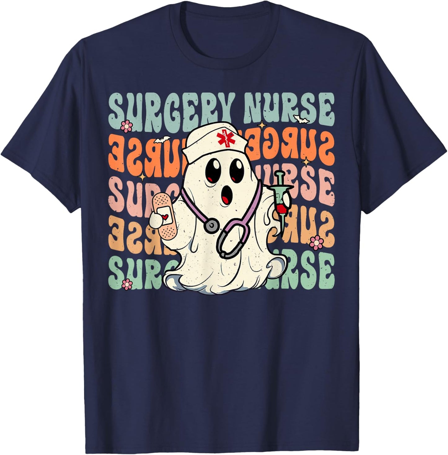 Groovy Surgery nurse Funny Halloween Costume Nurse T-Shirt - T-Shirt | Navy