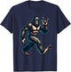 Bigfoot Sasquatch Loves Rock And Roll Dads Funny BigFoot T-Shirt - T-Shirt | Navy
