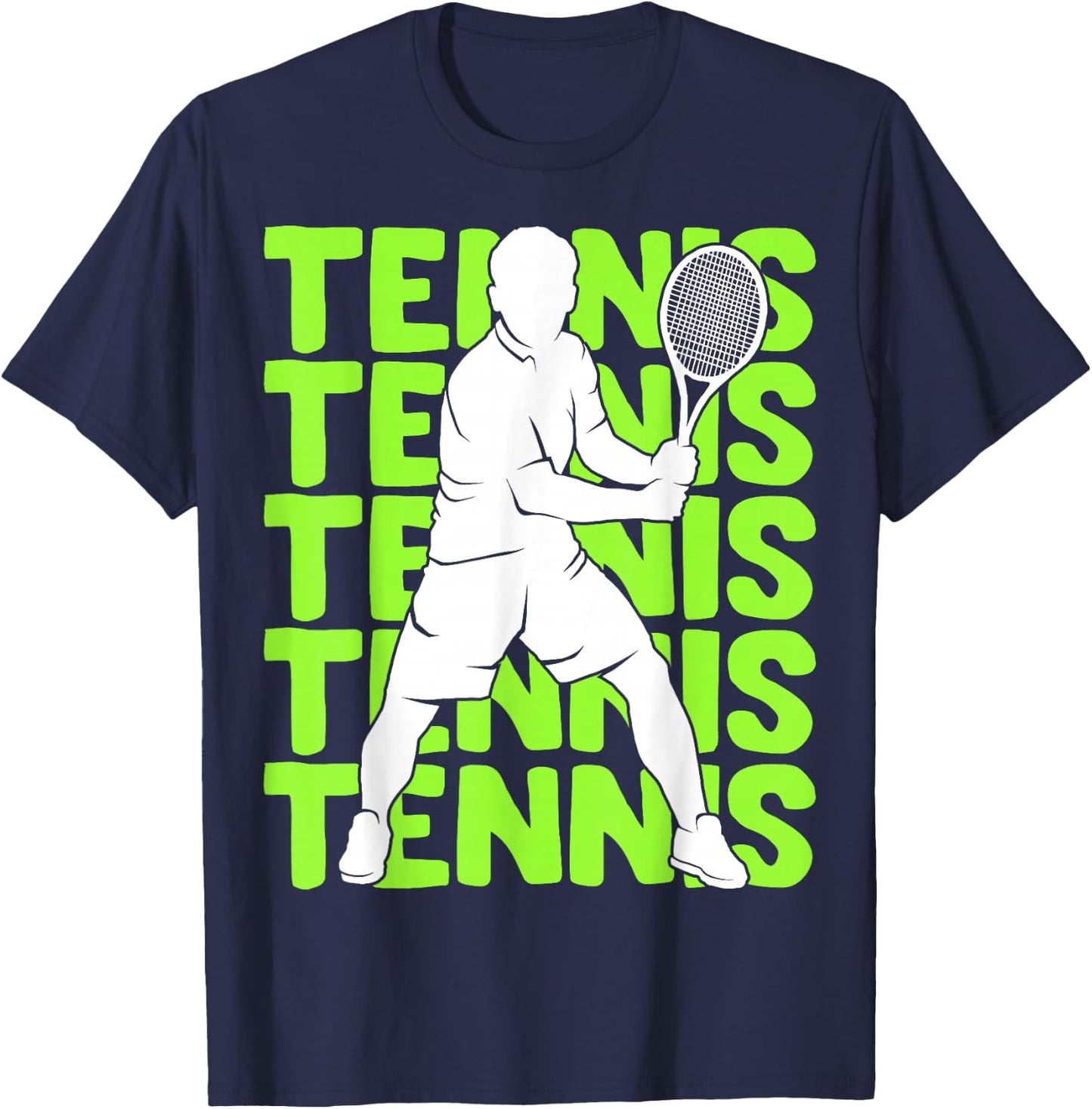 Tennis Youth Men Boys Kids T-Shirt - T-Shirt | Navy