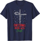 Christmas Begins With Christ Cross Christian Religious Xmas T-Shirt - T-Shirt | Navy
