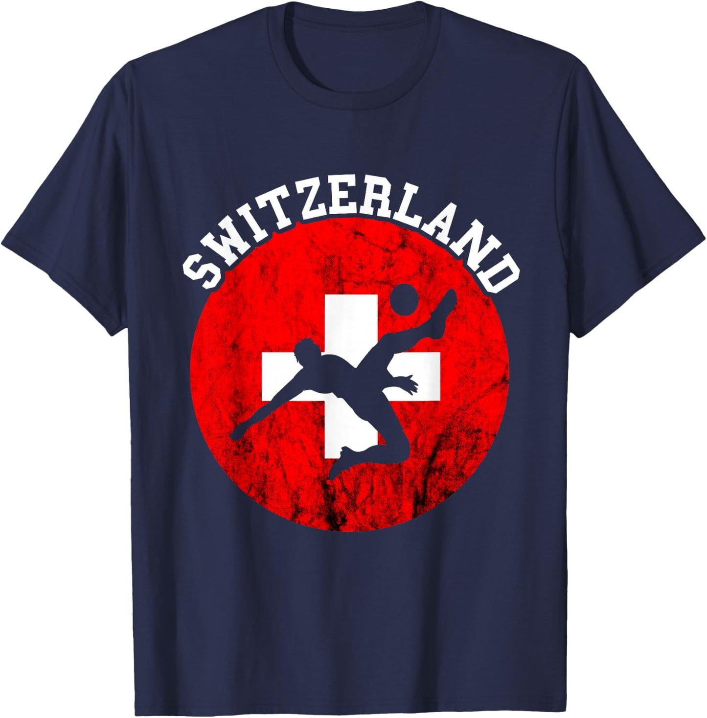 Switzerland Swiss Soccer Team Swiss Pride Schweiz Swiss Flag T-Shirt - T-Shirt | Navy