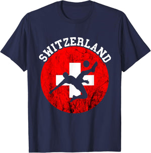 Switzerland Swiss Soccer Team Swiss Pride Schweiz Swiss Flag T-Shirt - T-Shirt | Navy
