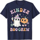 Kinder Boo Crew Halloween Floral Ghost Kindergarten Teacher Men Women Kids T-Shirt - T-Shirt | Navy