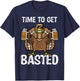 Time To Get Basted Funny Thanksgiving Turkey Day Men Women T-Shirt - T-Shirt | Navy