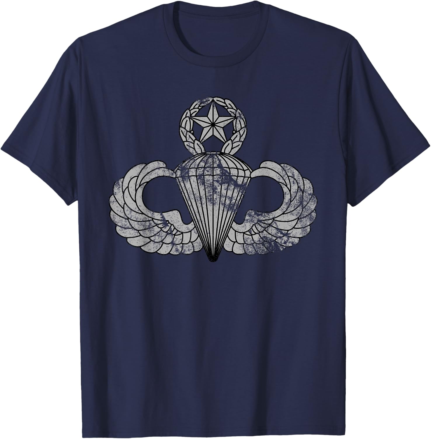 US Army Jumpmaster Badge - Airborne Wings Master Parachutist T-Shirt - T-Shirt | Navy