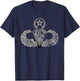 US Army Jumpmaster Badge - Airborne Wings Master Parachutist T-Shirt - T-Shirt | Navy