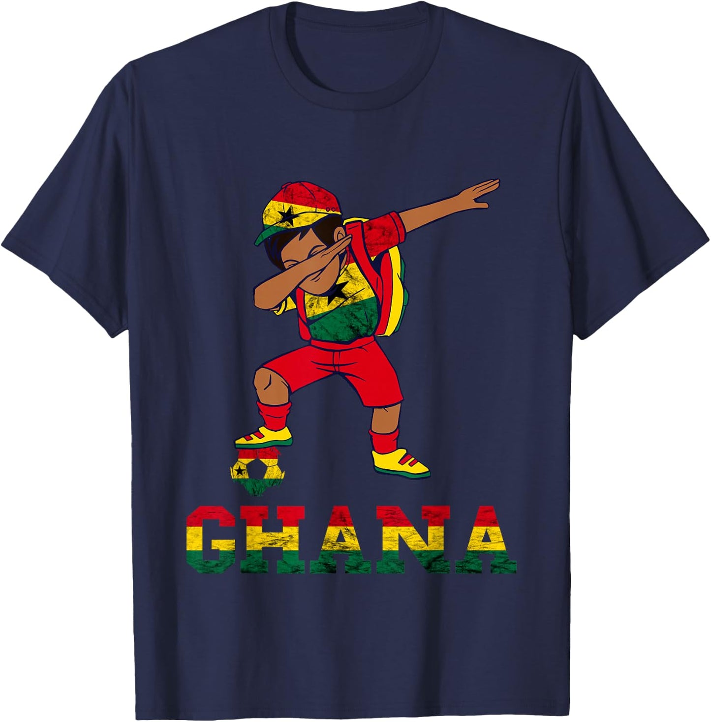 Ghana Football Team Ghana Flag Ghanese Pride Ghana Boy T-Shirt - T-Shirt | Navy
