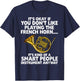 Funny French Horn Art Women Hornist Jazz Music Lover T-Shirt - T-Shirt | Navy