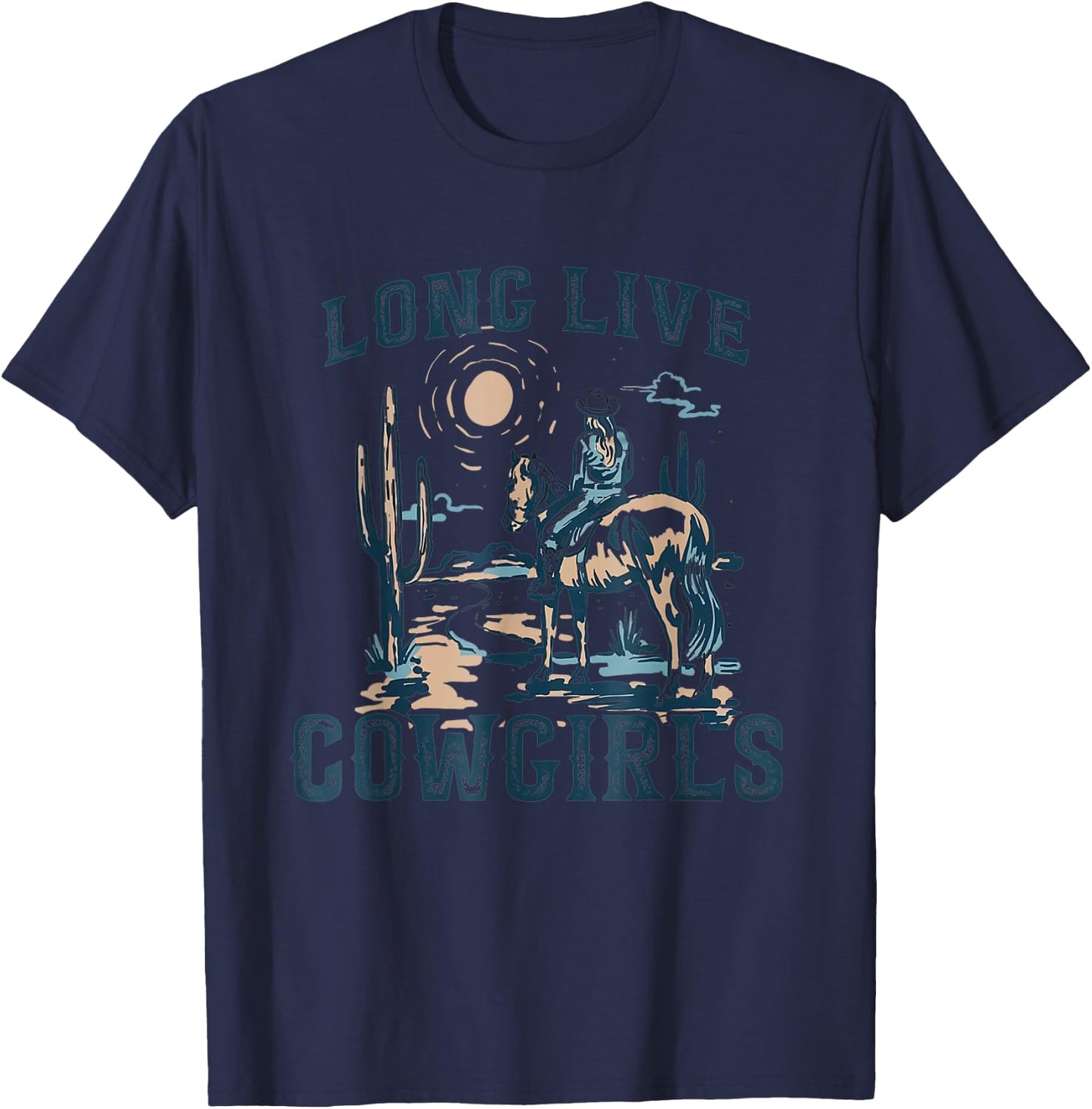 Long Live Howdy Rodeo Western Country Southern Cowgirls Men T-Shirt - T-Shirt | Navy