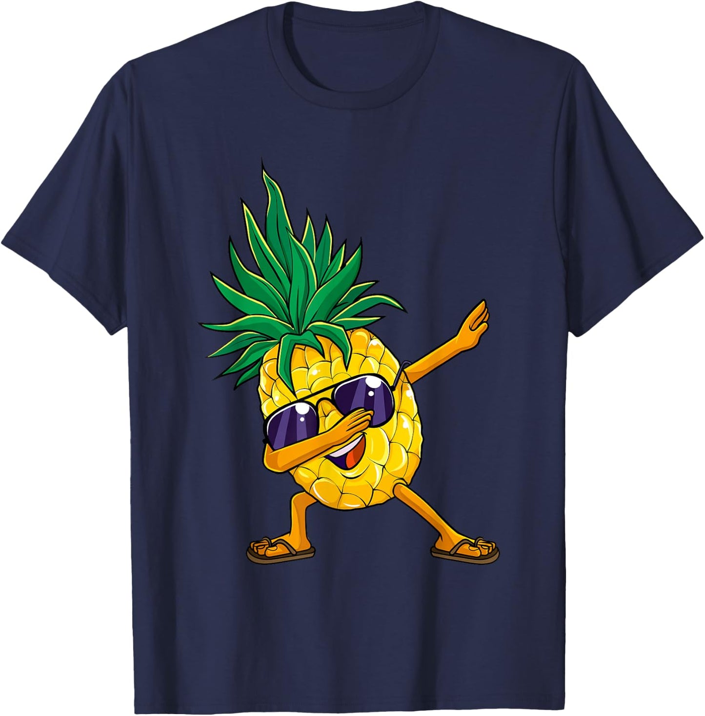 Dabbing Pineapple Hawaii Dab Dance Hawaiian Kids T-Shirt - T-Shirt | Navy