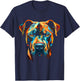 American Staffordshire Terrier Fan Geometric Dog T-Shirt - T-Shirt | Navy