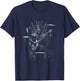 Halloween Skeleton Playing Guitar Throne Rock and Roll Band T-Shirt - T-Shirt | Navy