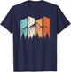 Retro Camping Hiking Nature Landscape Outdoor Men Women T-Shirt - T-Shirt | Navy