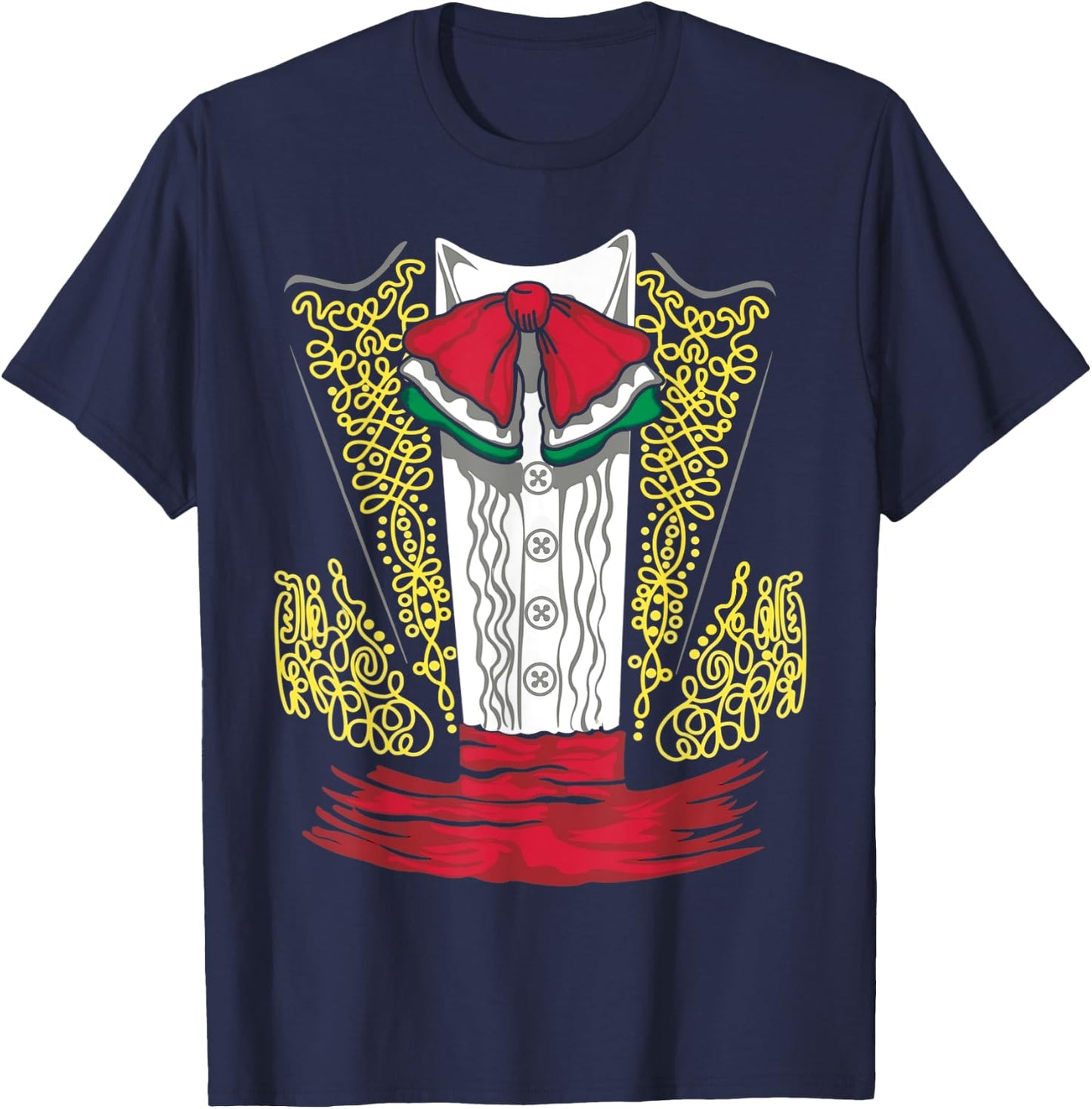 Mariachi Charro Mexican Costume For Dia de los Muertos T-Shirt - T-Shirt | Navy