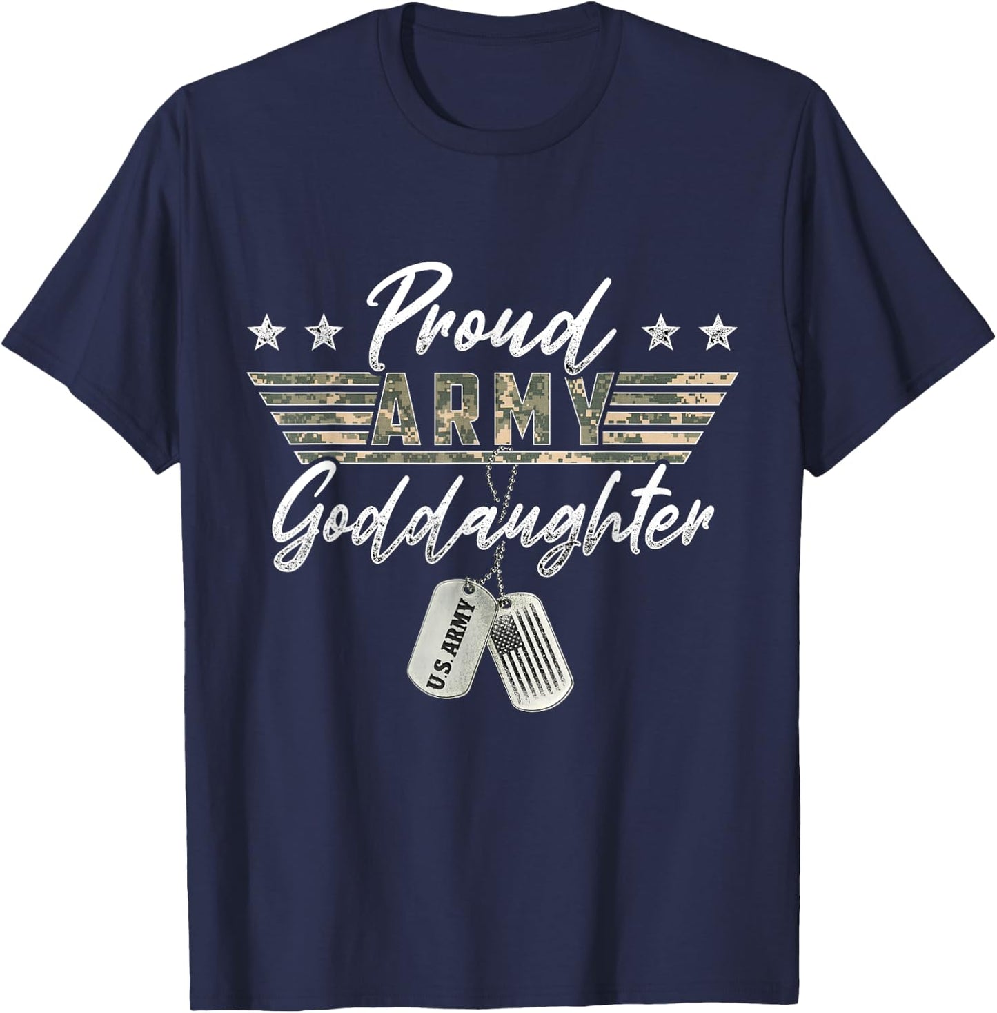 Proud Army Goddaughter American Veteran Military T-Shirt - T-Shirt | Navy