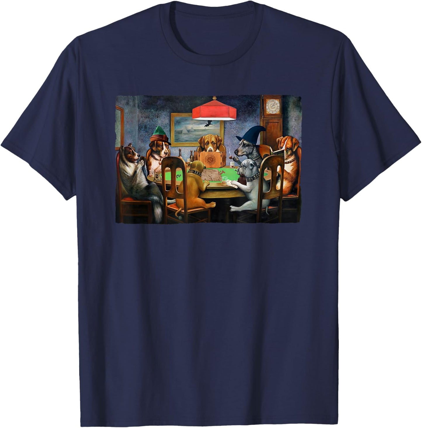 Funny RPG Shirt | Dogs Playing Tabletop RPG | RPG T-Shirt - T-Shirt | Navy