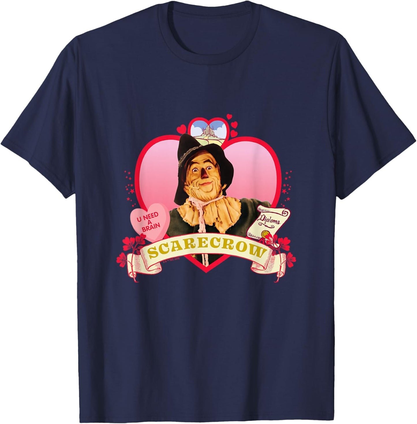 The Wizard of Oz - Heart Scarecrow T-Shirt - T-Shirt | Navy