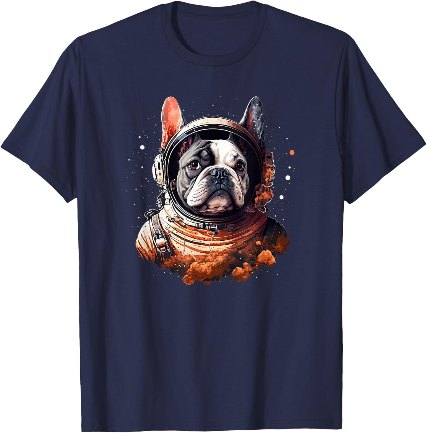 Funny French Bulldog Frenchie Astronaut in the Space Men Women Girls Kids T-Shirt - T-Shirt | Navy