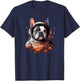 Funny French Bulldog Frenchie Astronaut in the Space Men Women Girls Kids T-Shirt - T-Shirt | Navy