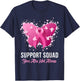 Support Squad Breast Cancer Awareness Pink Ribbon Butterfly T-Shirt - T-Shirt | Navy